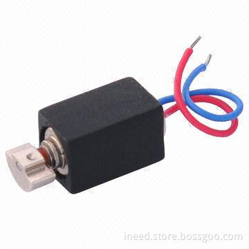 4mm Diameter Coreless Vibration Motor with 8mm Long Body, 3V Rated Voltage, 14000rpm Rated Speed